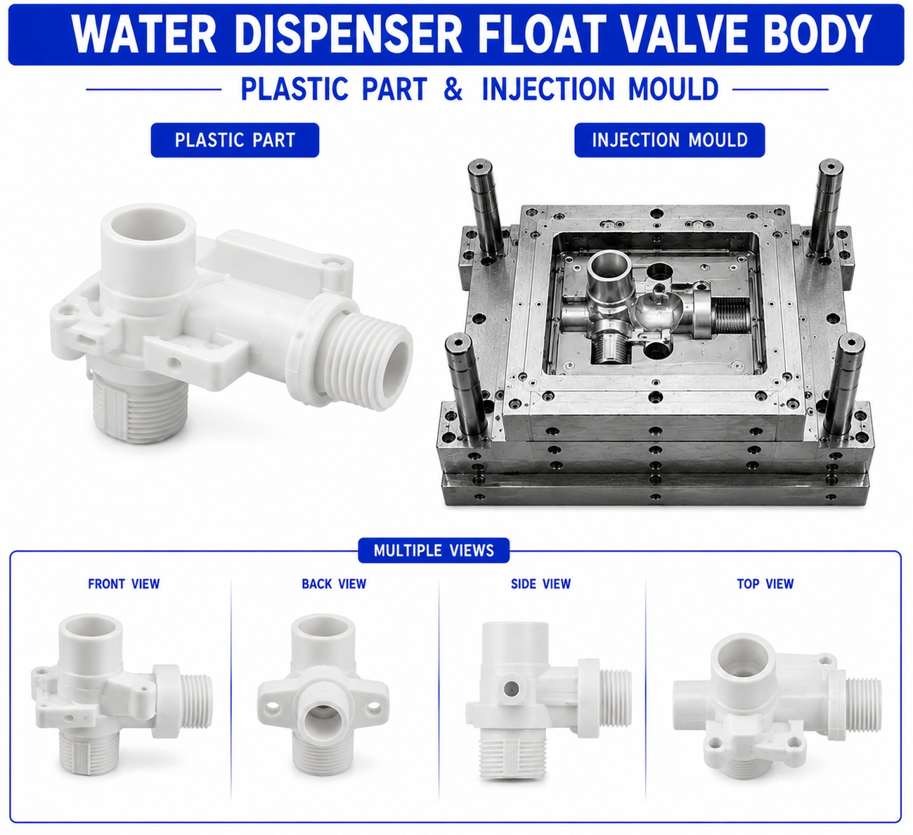 Water Dispenser Plastic Float Valve Body